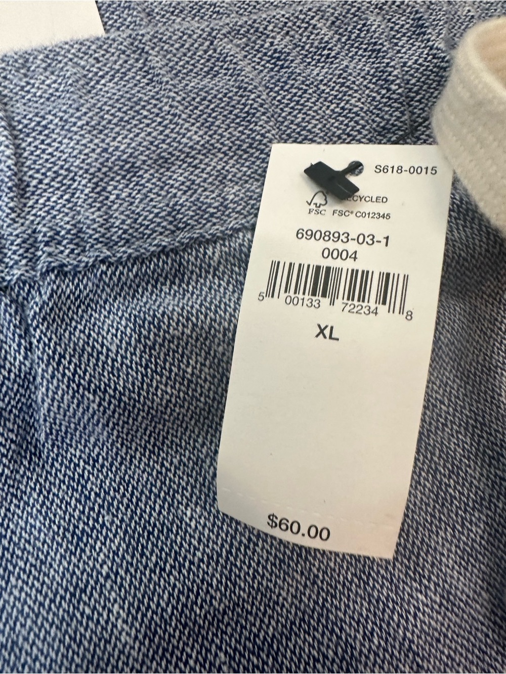 Banana Republic Blue Flat Front Men’s Shorts Size XL 7” inseam - Picture 3 of 4